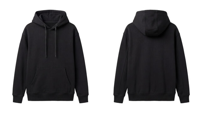 Black Hoodie Mockup Front and Back