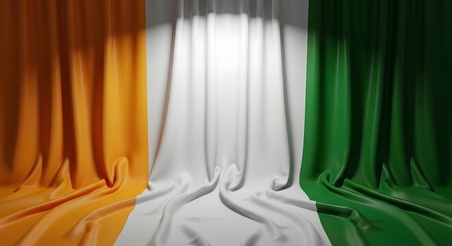 Indian independence day victory freedom celebrations with irish flag colors