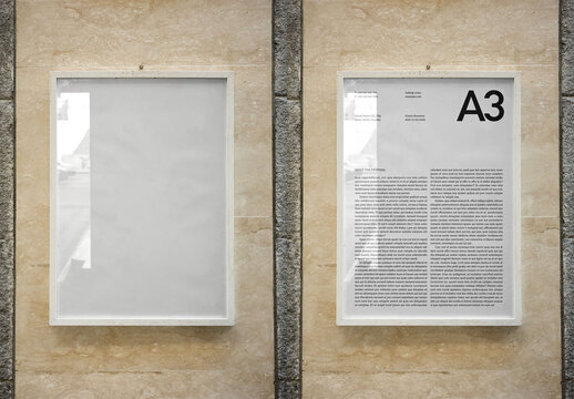 Mockup Of Customized A3 Vertical Poster