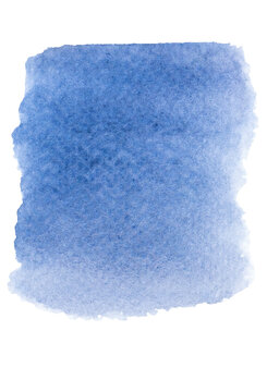 Blue Watercolor Swatch with Soft Pigment Texture on Paper