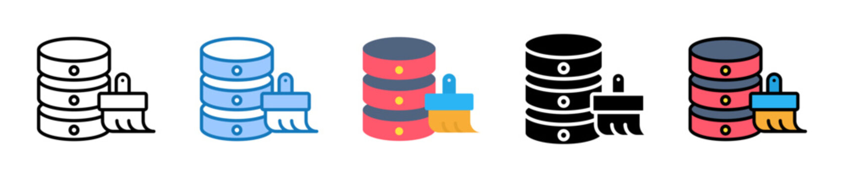 Cache multiple style icons set design vector illustration. 