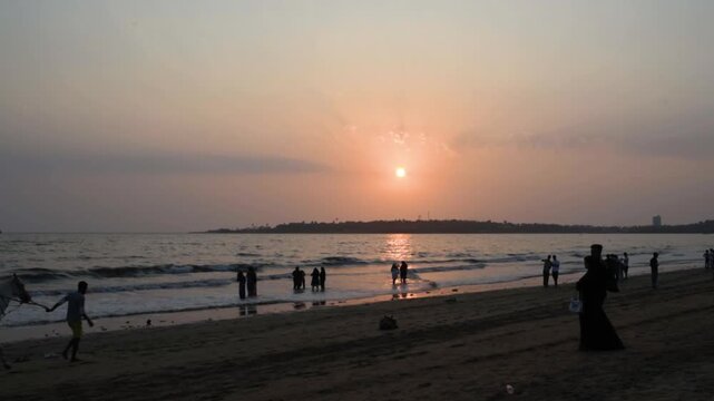 Sunset Gathering on Mumbai Beach