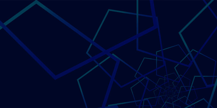 Minimalist Twisted colored spiral Wireframe pentagon shape, gradient transprancy geometric graphic opacity.