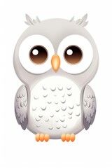 Obraz premium Owl animal white bird.