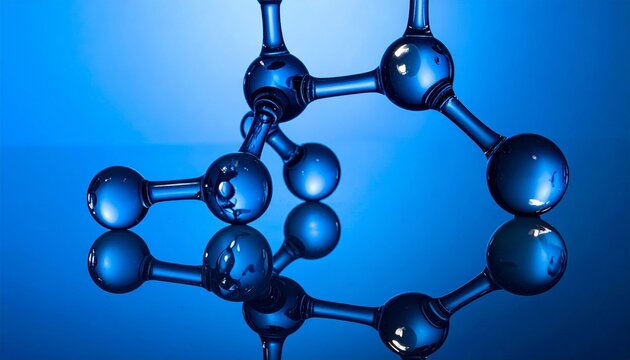 Metallic molecular model of branched organic structure