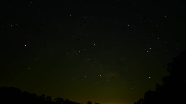 Stars Emerge Over North Carolina Landscape During Spring Night