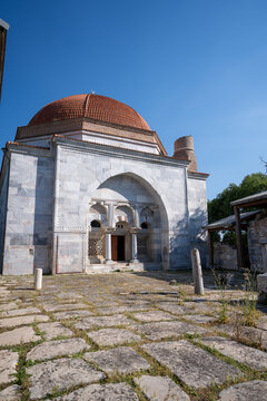 Ilyas Bey Complex and mosque in the ancient city of Miletus. Didim district, Aydin province, Turkey country