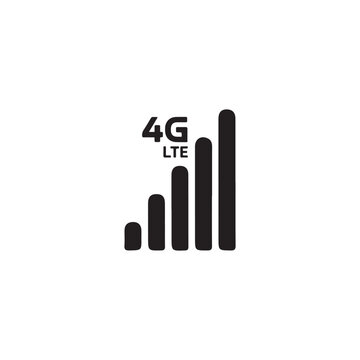 4g lte icon design template vector isolated illustration