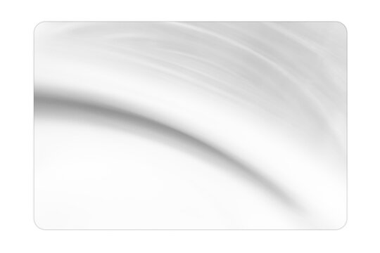 Transparent frosted glass frame with rounded corners and glossy reflection, isolated on a transparent background.