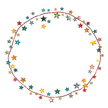 Star border pattern line white background.