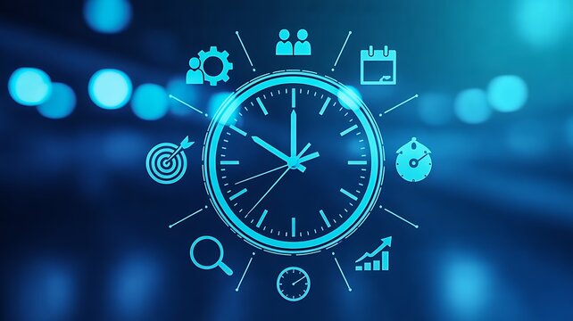 Time management system and productivity dashboard concept