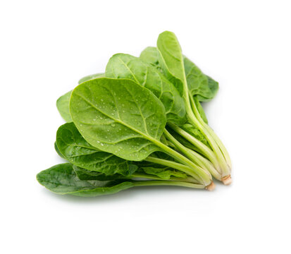 Spinach salad on white backgrounds