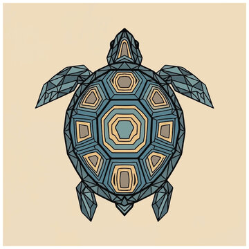 Turtle Shell Pattern Design Closeup.