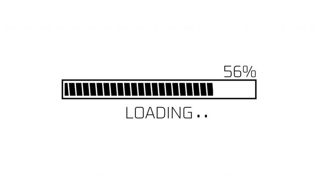 Digital Loading Progress Bar with Percentage