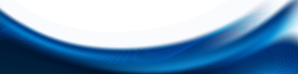 Abstract Blue and White Silk Wave Banner with Copy Space © aqilah
