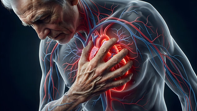 Cardiac X-ray examination for elderly men with arrhythmias.