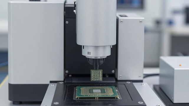 Precision Machine Aligns Microchip for Assembly