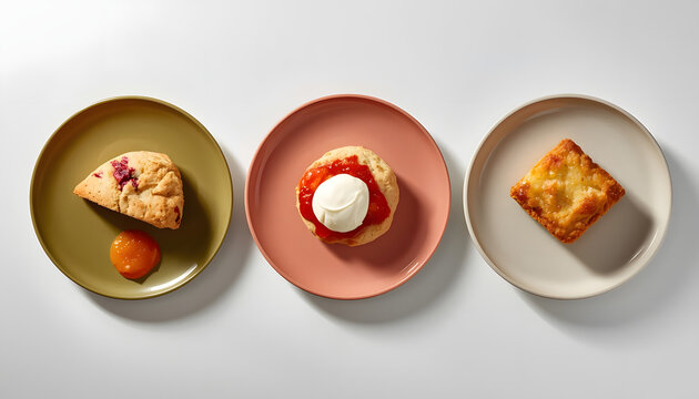 Delicious Desserts on Plates