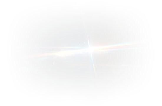Neon prism beam with rainbow reflections and holographic sparkle glow, transparent PNG