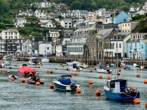 The waterfront at the Cornish port of Looe on the south coast of Cornwall, United Kingdom