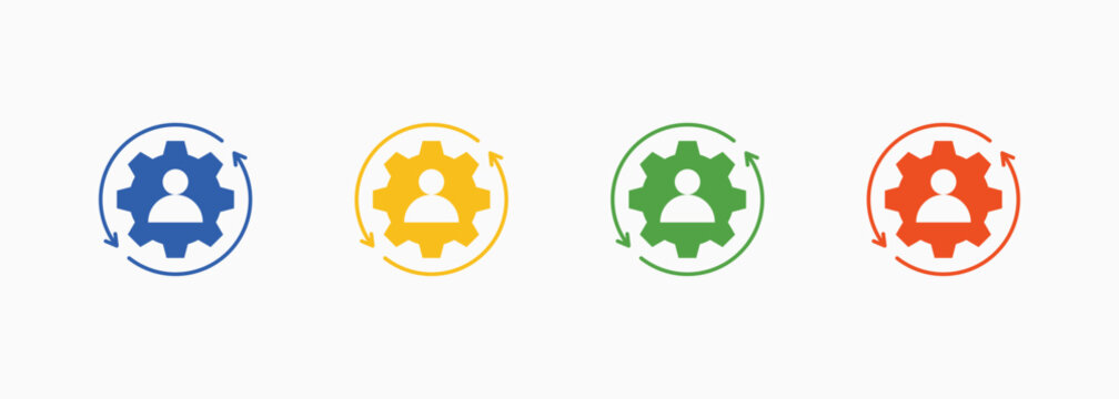 Development Icon Set Color Multiple Style Collection Vector Illustration