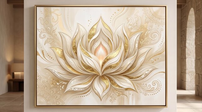 Lotus Inspired Sri Lankan Cultural Abstract Pattern