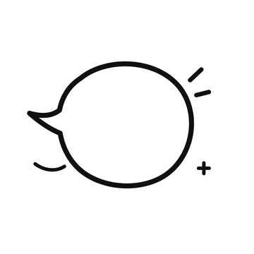 A simple blank speech bubble used for dialogue