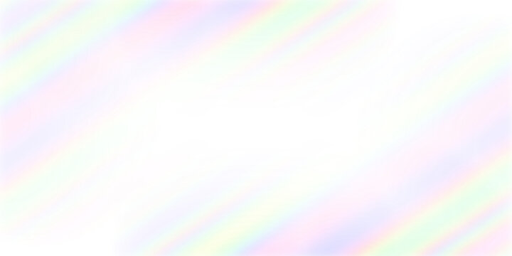 Rainbow holographic iridescent blur gradient reflection background overlay. Crystal prism rainbow ray light leak and lens flare effect. Magic sparkle abstract colorful background design element