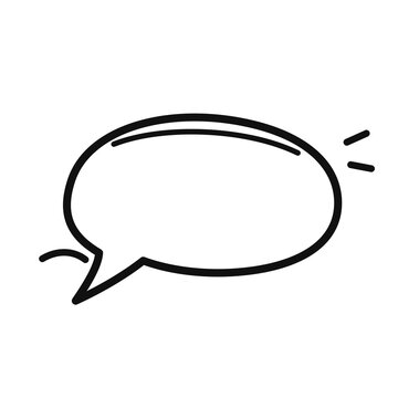 A blank speech bubble ready for custom text