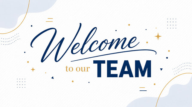 Welcome to our team typography banner design.