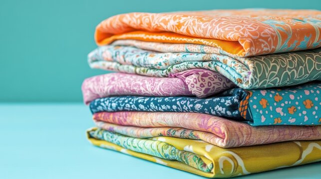 Colorful Fabric Stack