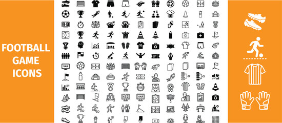 Football game icons set © Surma