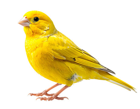 Canary bird isolated on transparent background