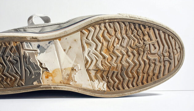 Worn Sneaker Sole Close Up