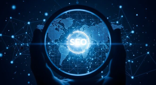 SEO search engine optimization global digital network technology