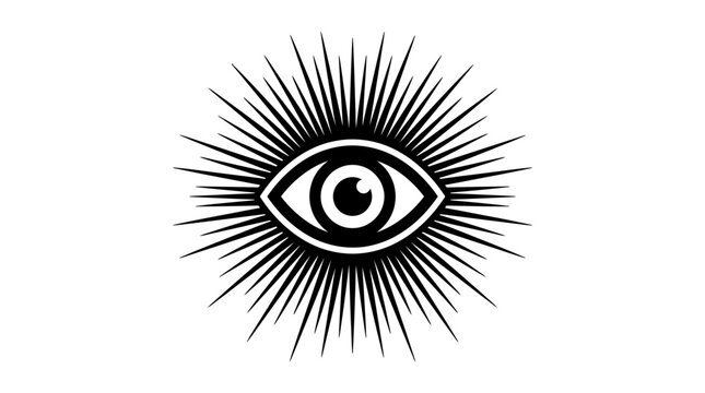 Evil Eye Radiating Lines Symbol