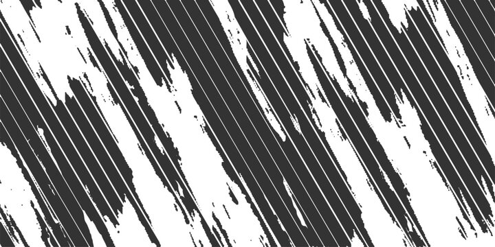 A black and white barcode pattern with a grunge texture design creates a striking line art vector illustration for a modern wallpaper surface