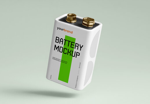 9V Battery Mockup