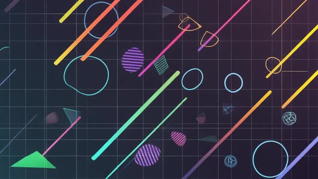 futuristic data flow with dynamic motion tracking animation