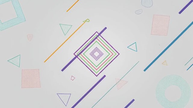 abstract geometric pattern animation with smooth morphing shapes