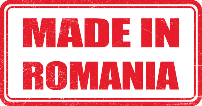 Made in Romania Rubber Stamp Emblem Seal