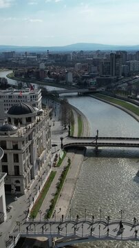 The Bridge of Art Skopje Aerial View