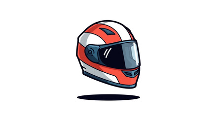 Fototapeta premium Red Motorcycle Helmet