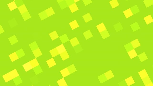 Blinking Lime Green Square Light Particle Animation