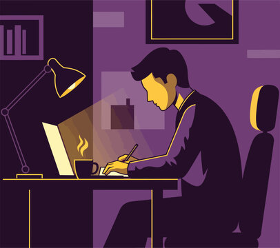 Single vertical golden line on a deep purple background for minimal design