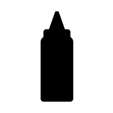 Squeeze bottle container icon silhouette vector