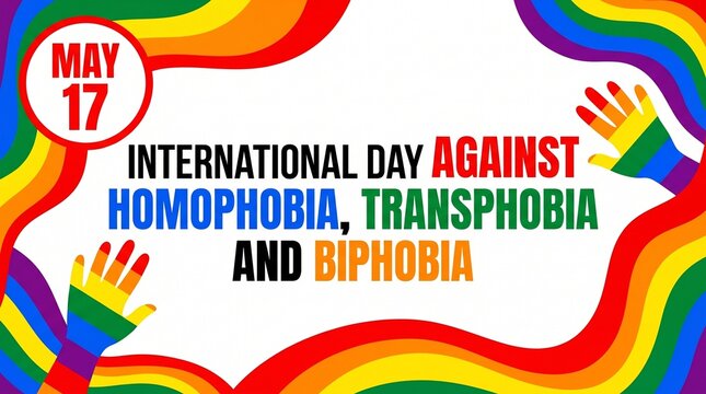 International Day Against Homophobia Transphobia and Biphobia Lgbt rainbow colors abstract shapes background banner vector illustration