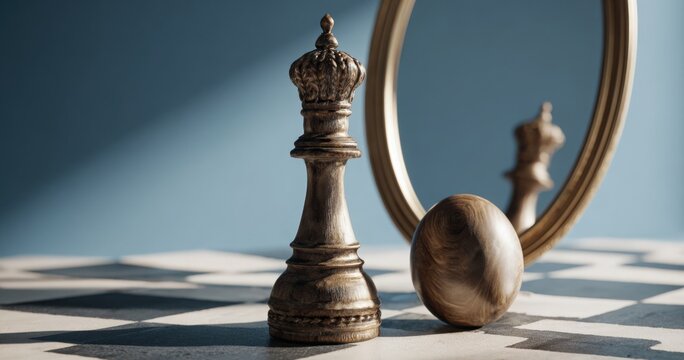 chess pieces on a wooden table