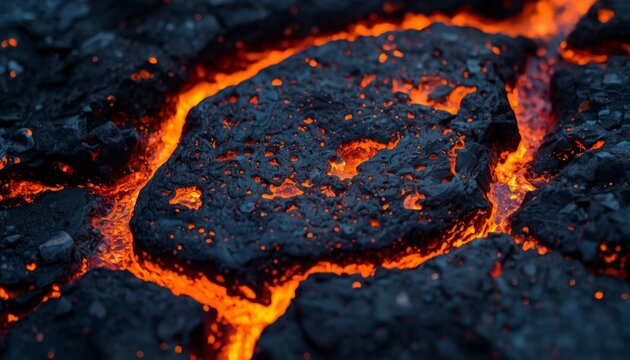 There is an image of a close up view of a lava rock