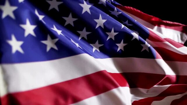 American flag waving motion graphic in patriotism and freedom with beautiful American flag.